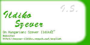 ildiko szever business card